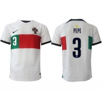 Koszulka piłkarska Portugalia Pepe #3 Strój wyjazdowy MŚ 2022 tanio Krótki Rękaw